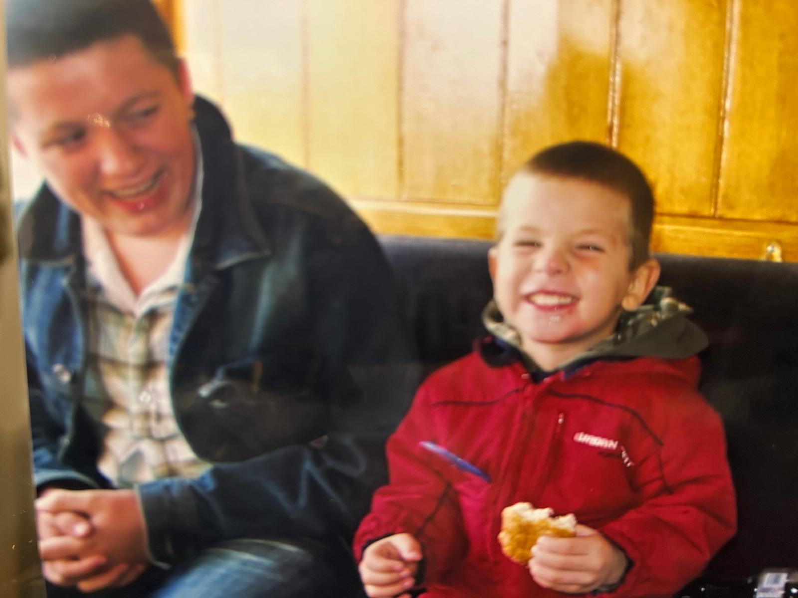 Chris and Tobias Laughing